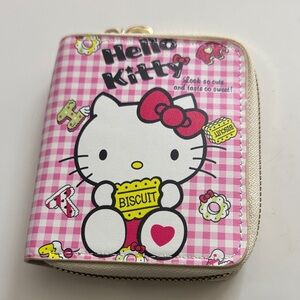Hello Kitty Checkered Pink Kids Coin Purse